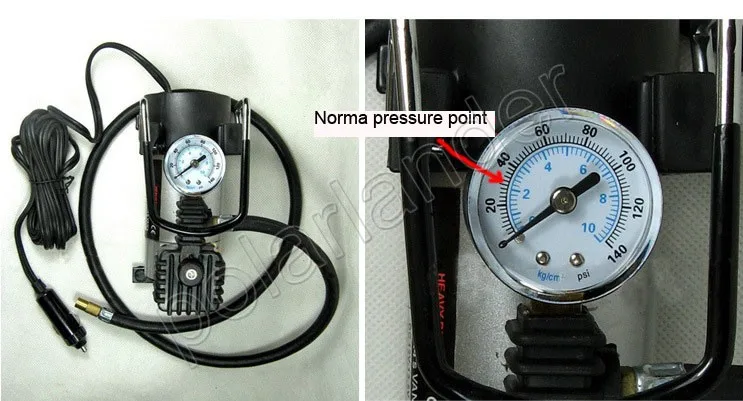 Автомобильный надувной насос воздушный насос компрессор для велосипеда автомобиль мотор оснащен точным манометром 100 PSI
