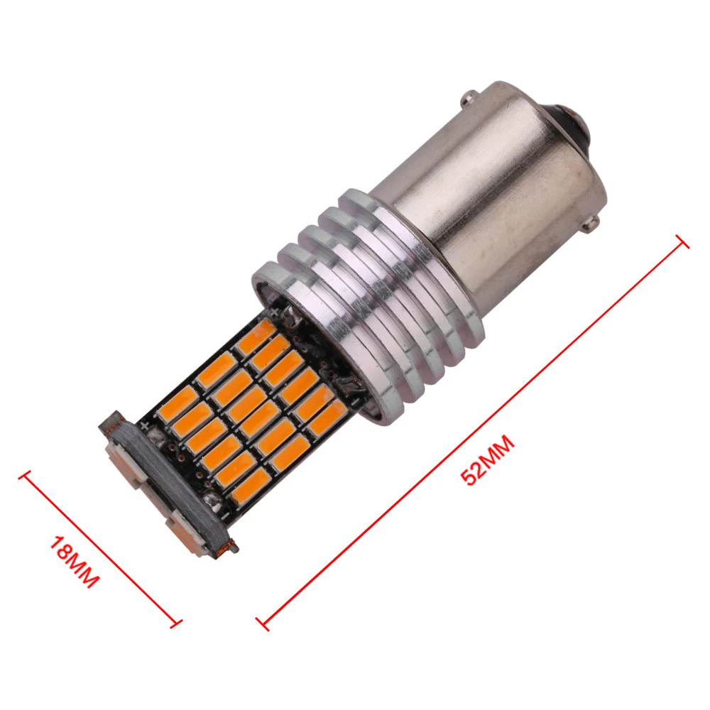 Canbus LED 1156 BA15S 1157 BAY15D 7440 7443 T16 W16W T15 45 Led Bulb White Yellow Red ERROR Free for Backup Lamp Reverse Light (3)