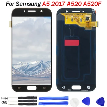 

For Samsung Galaxy A5 2017 display A520 A520F SM-A520F LCD touch Screen Digitizer Assembly with free tools A520 LCD Display