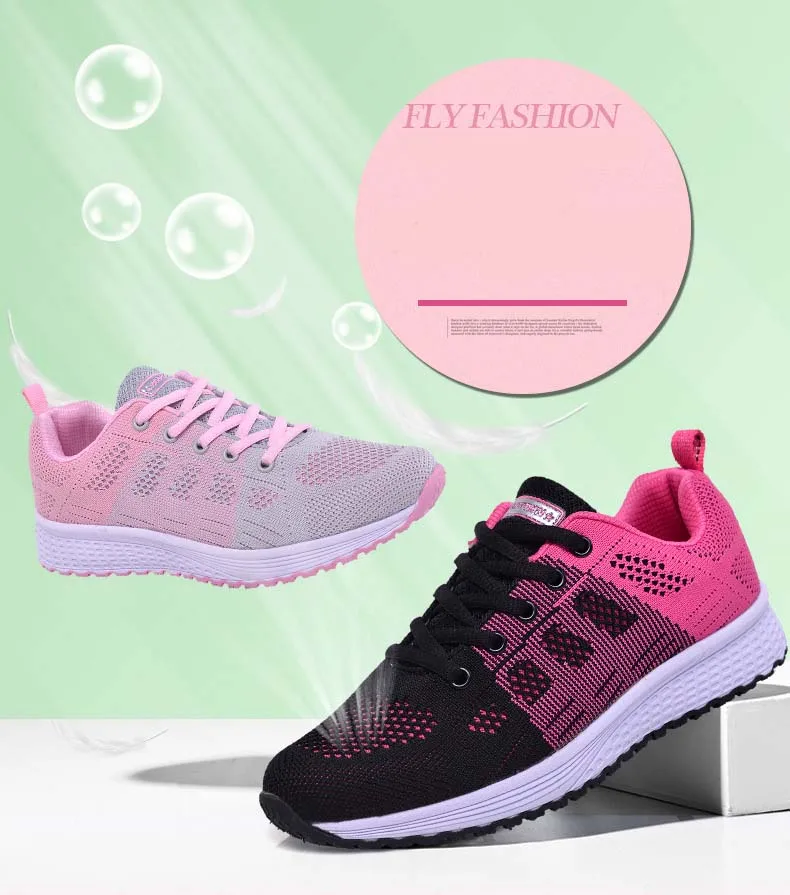 2018 - Women- casual- shoes- fashion- breathable- Walking -mesh- lace- up- flat -shoes -sneakers- women - tenis- feminino- Fast -delivery (2)