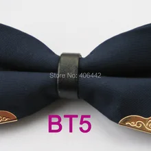 YIBEI Coachella Галстуки двухслойные Темно-Синие Бабочки Sheetmetal смокинг джентльмена галстук-бабочка из микрофибры для взрослых галстук-бабочка регулируемый