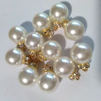 

100 pcs/lot Gold Simulated-pearl Pendant For Drop Earrings Necklace Bag Car Keyring Bookmarks Hand Catenary