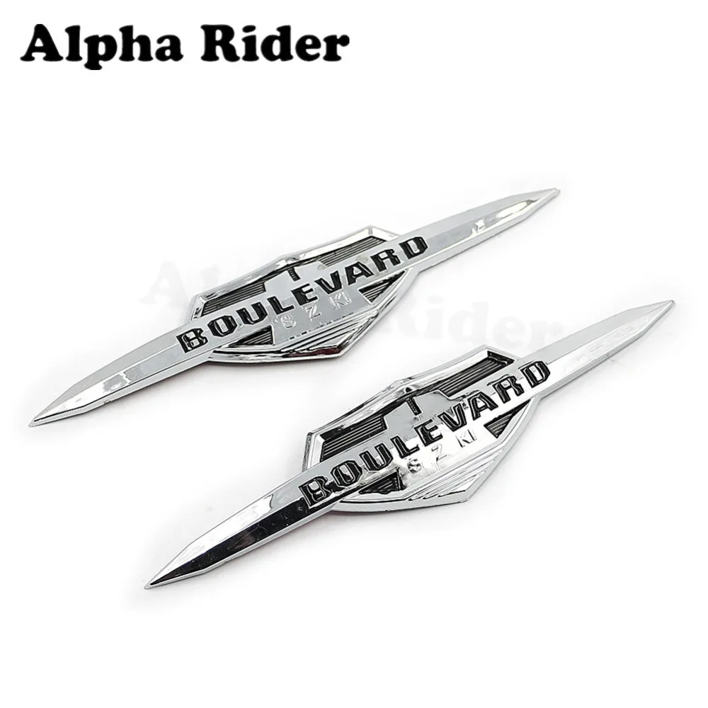 

2 Piece Motorcycle Gas Tank Emblem Badge Chrome For Suzuki Boulevard VL400 800 C50 M50 C90 M90 M109R