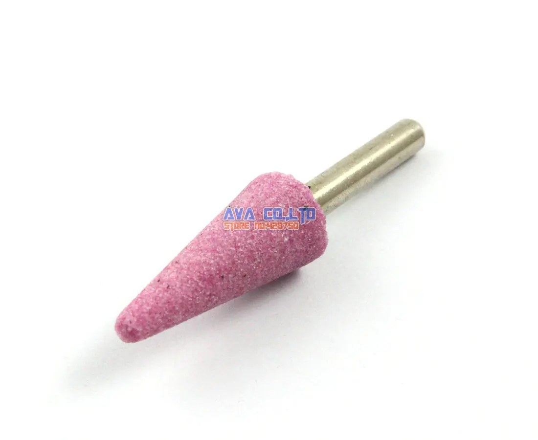 TEMO 10p 8mm Bullet Pink Aluminum Oxide Mounted Stone Point Grinding 1/8" shank 