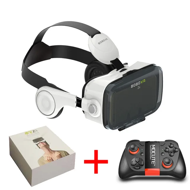 UZQi Bobo VR очки 3D Cardboards шлем виртуальной реальности VR очки стерео коробка гарнитура VR для 4,0-6,0 дюймового смартфона - Цвет: VR and Gamepad