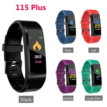 

Smart Wristband Pedometer Sleep Heart Rate Monitor Smart Bracelet Men Women for IOS Android pk Mi Band 3 IP67 Waterproof 115plus