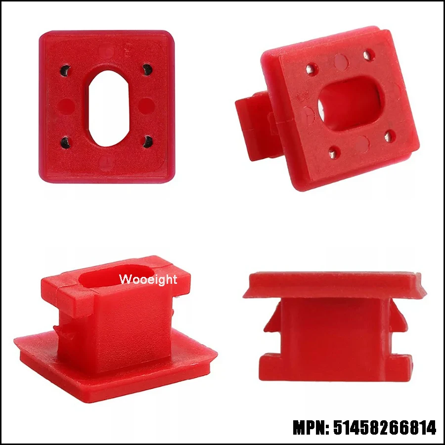 Wooeight 10X Red Dashboard Dash Trim Strip Inserts Clip Grommets Fastener Clips For BMW E46 E65 E66 X3 E85 51458266814 (6)