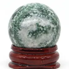 Натуральный зеленый пятно яшма мяч минеральная кварцевая Сфера ручной массаж хрустальный шар фэн шуй домашний декор аксессуар 30 мм