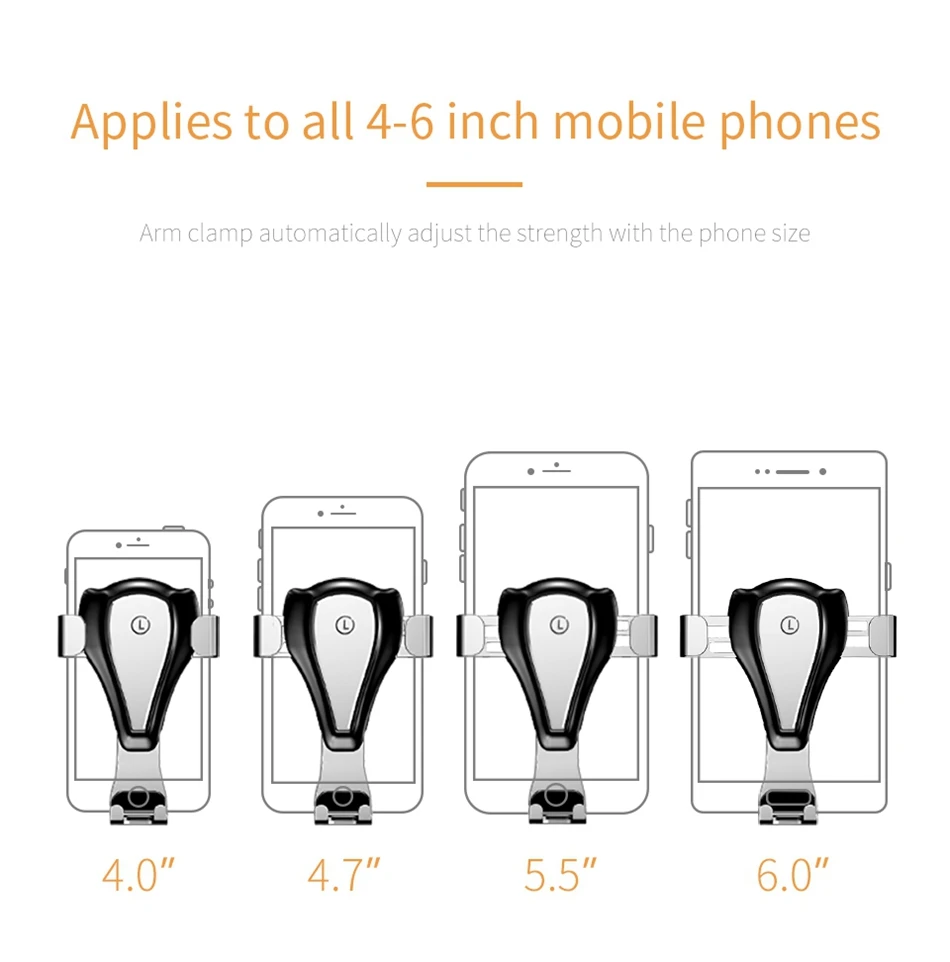 LINGCHEN Автомобильный держатель для телефона iPhone X 8 7 9 Gravity Air Vent, держатель для телефона в автомобиле, держатель для мобильного телефона, подставка для samsung S9