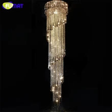 FUMAT Современный Люстра светильник ing лестница светодиодный K9 кристалл светильник светодиодный светильник подвесной Роскошный блеск рождественские украшения для дома