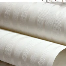 Белая Современная полосатая настенная бумага для стен спальни простая текстурированная перламутровая Нетканая простая одноцветная настенная бумага рулон декор комнаты