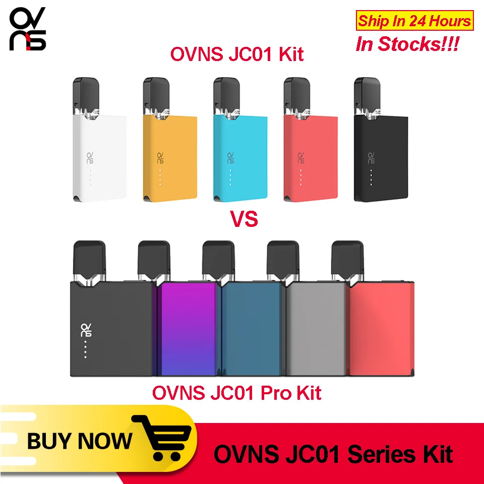 

OVNS JC01 kit VS JC01 Pro Vape Pod Vaporizer Kit 1ML Refillable Cartridge Pod with 3 voltage adjustment Preheating Vape pen Kit