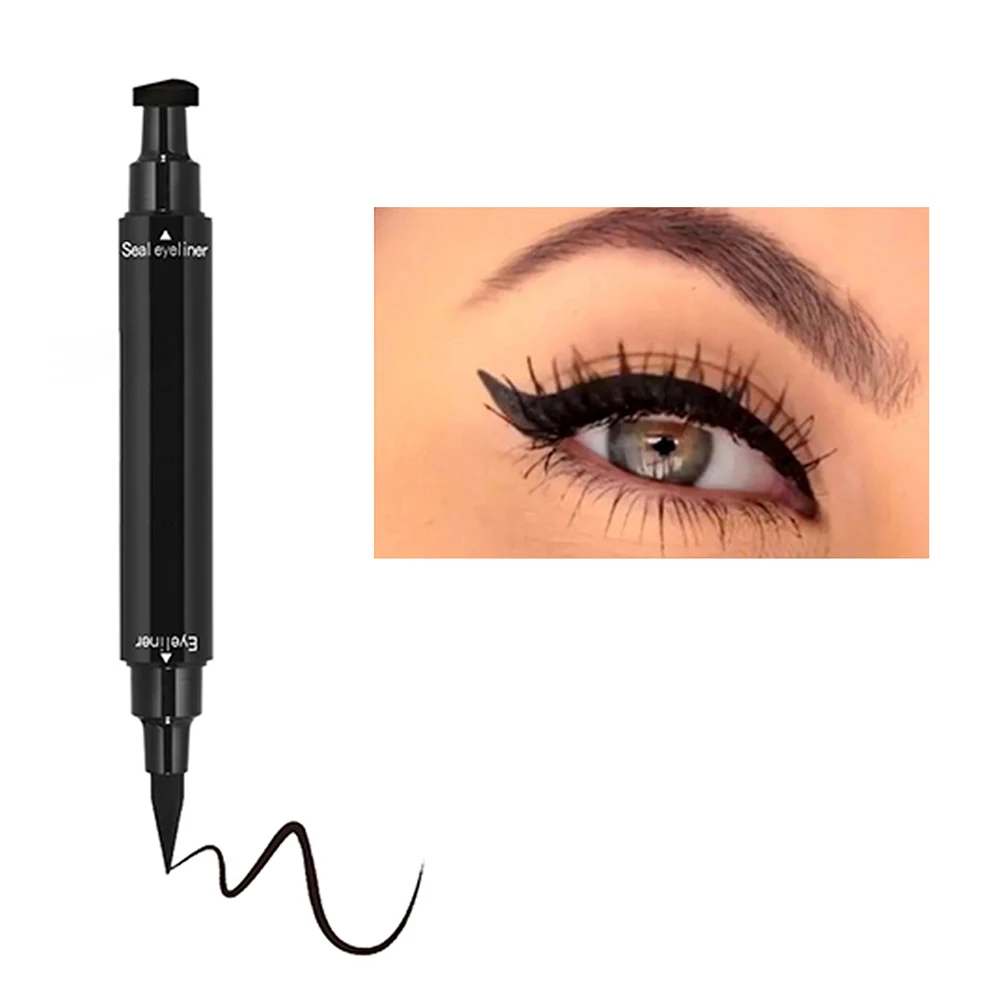 Double Headed Seal Black Eyeliner Triangle Seal Eyeliner 2 in 1