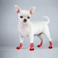 Зимняя обувь для собак, Нескользящие вязаные носки, обувь для маленьких собак, кошек, чихуахуа, толстые теплые Защитные носки для собак, пинетки, аксессуары