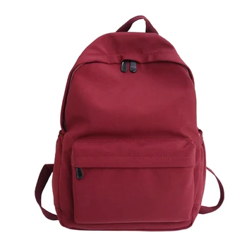 

The minimalist style Backpack High Quality Water proof Nylon Leisure Or Travel Bag Solid Fresh Pink School Bag for Teenage Girls