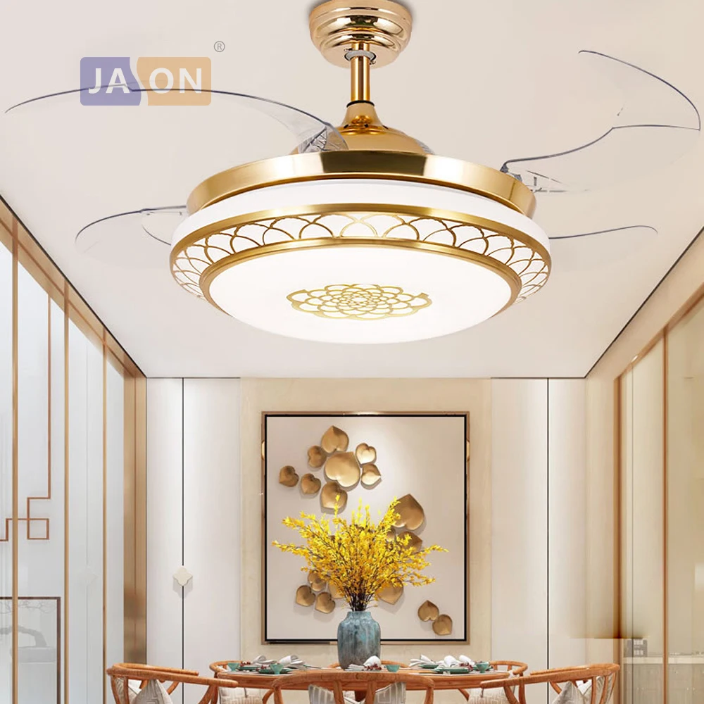 Led Modern Iron Acryl Abs Remote Control Ceiling Fan Led