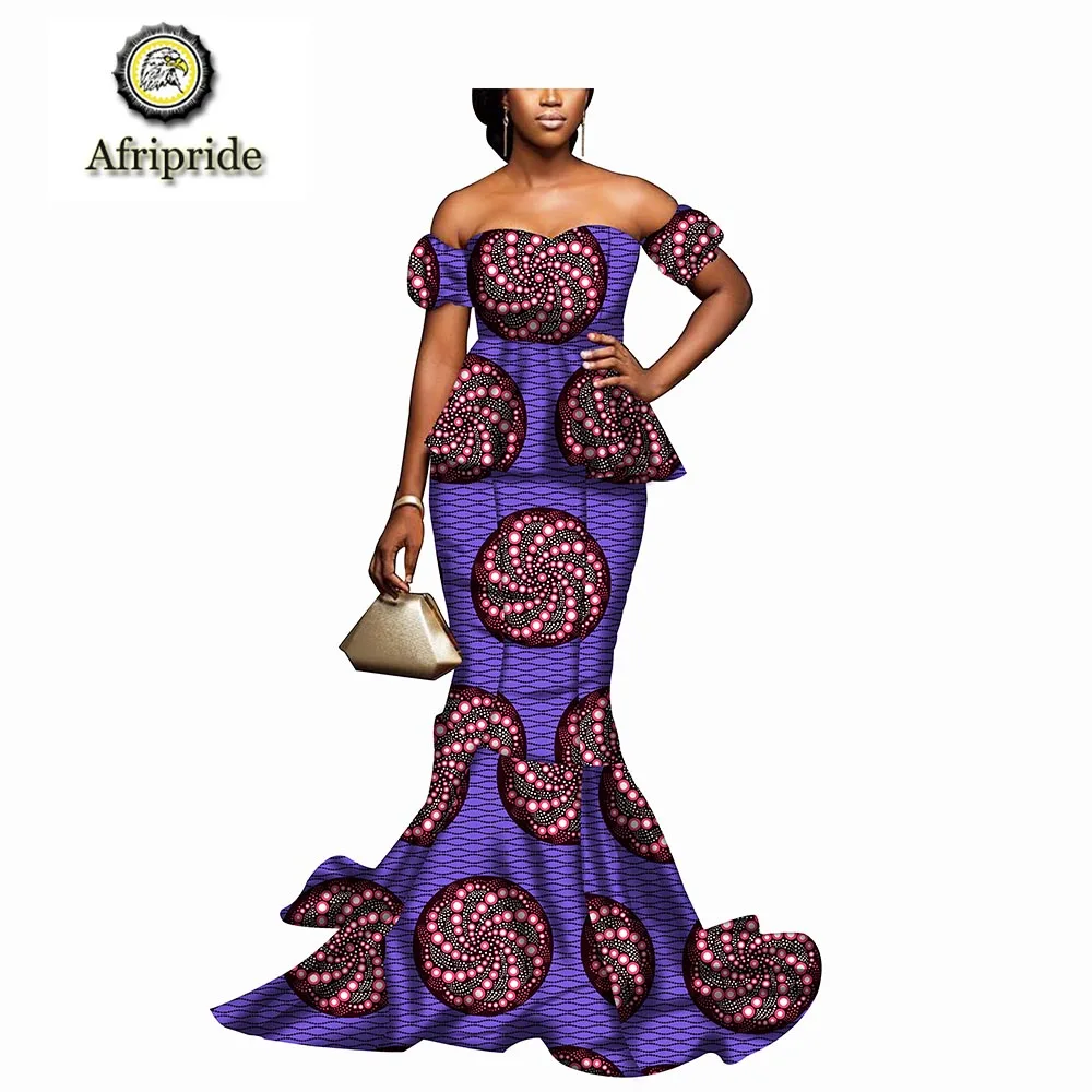 Африканские платья для женщин AFRIPRIDE Дашики Базен riche Анкара Платье с принтом Чистый хлопок воск батик Частный заказ S1825081