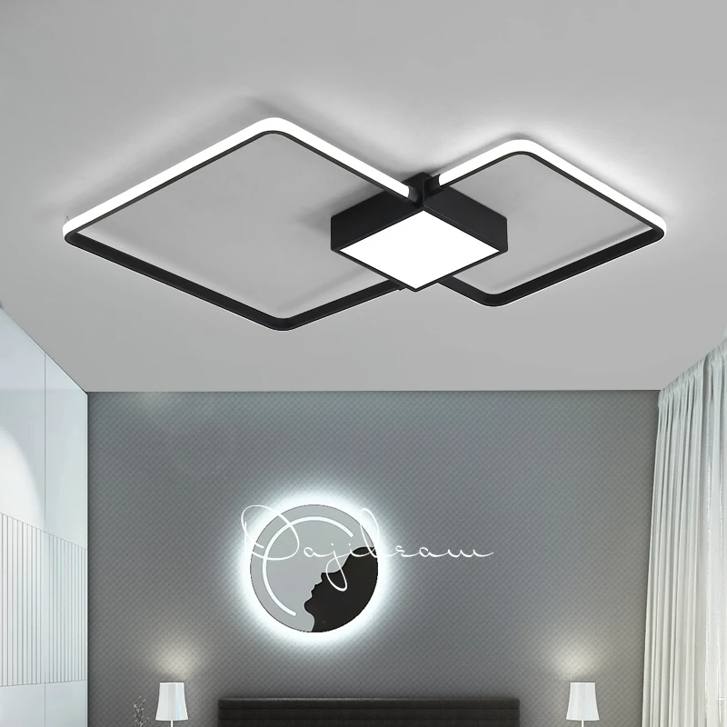 

New creative modern chandelier LED lights for living room bedroom study black surface mounted chandelier lighting AC85-265V