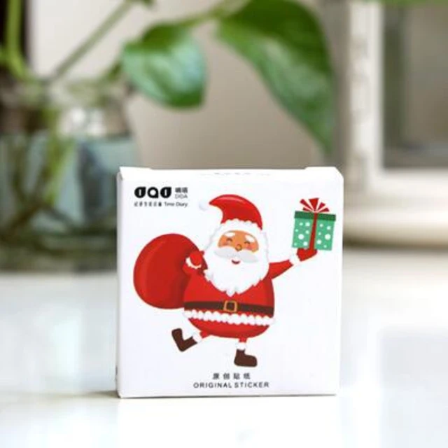 48pcs pack santa claus merry christmas label stickers decorative