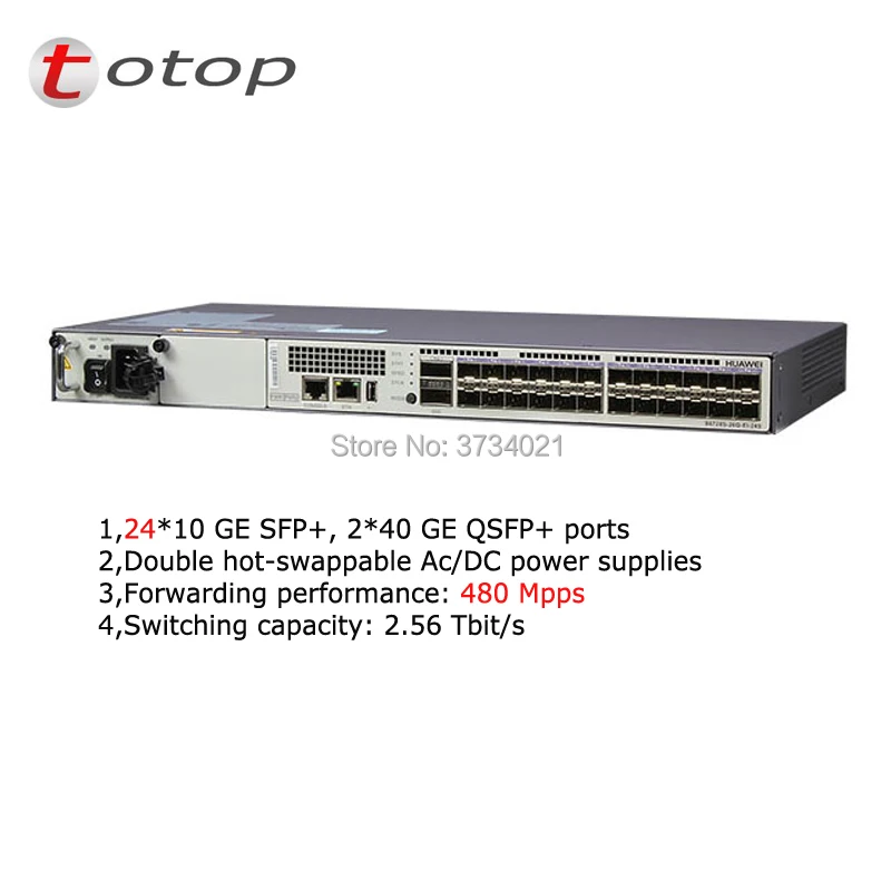 

S6720 Series Next-Generation Enhanced 10 GE Switches 24 x 10 GE SFP+,2 x 40 GE QSFP+ ports S6720S-26Q-EI-24S-DC