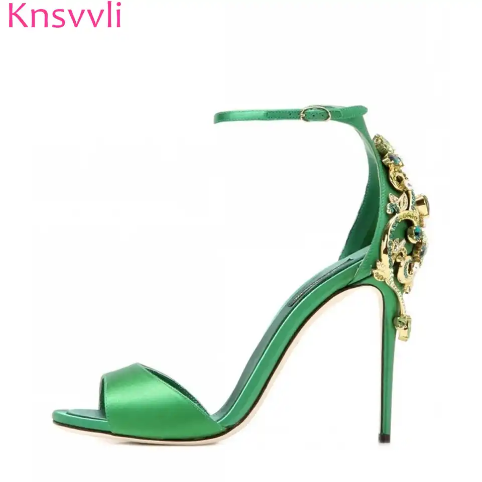 emerald green stiletto heels