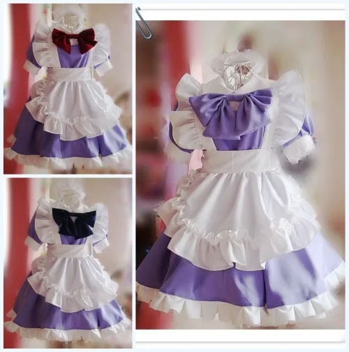 Очень милое платье для девочек в японском стиле; классическое фиолетовое платье лолиты с бантом; маскарадный костюм; платье Moe; нарядное платье для вечеринки