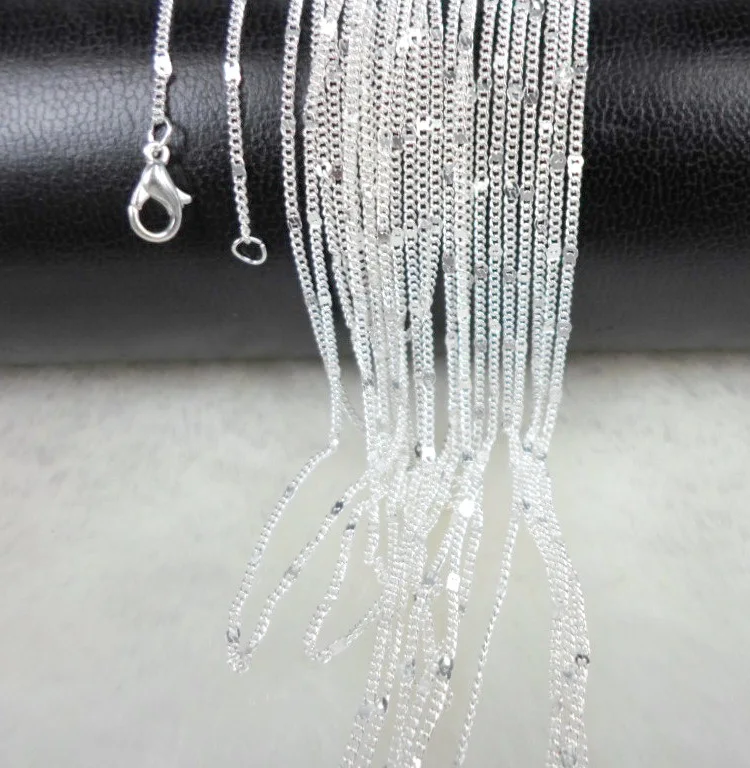 

Promotion New Arrival Wholesale 10 PCS/LOT Silver Color Necklace Chain 18" Thin Cross Chains Jewelry Necklace Women Low Price