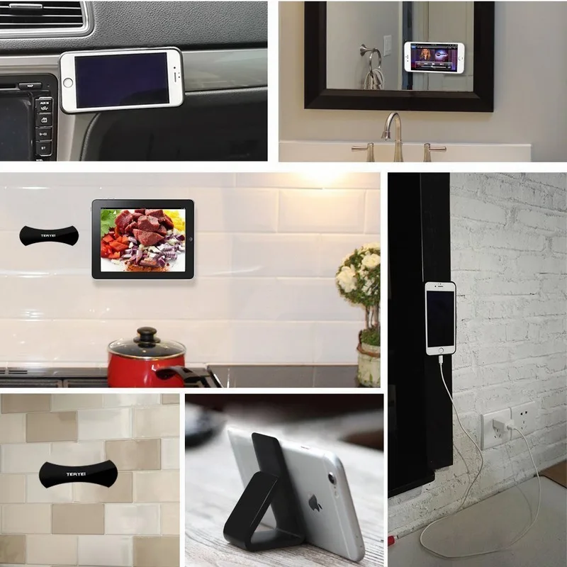 Portefeuille Cell Phone Stand Holder Sticky Car Bracket Pads Rubber For iPhone X 8 Plus 7 5 6 Mobile suporte celular Accessories (5)