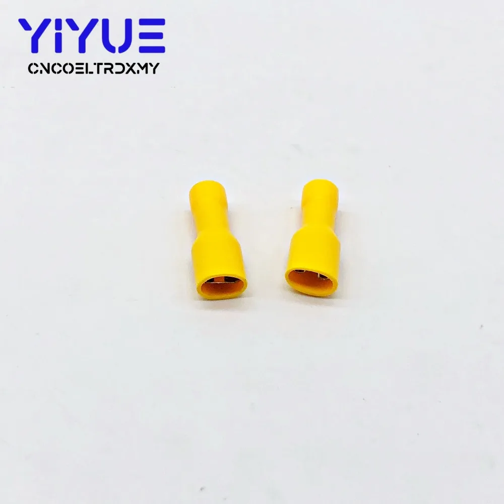 6.3mm 14-12AWG Female Male Electrical Wiring Connector Insulated Crimp Terminal (6)