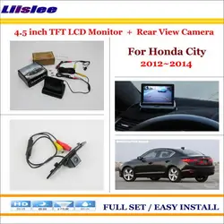 Liislee для Honda City 2012 ~ 2014 в автомобиль 4.3 "Цвет ЖК-дисплей Мониторы + заднего Резервное копирование Камера = 2 в 1 парк паркинг Системы