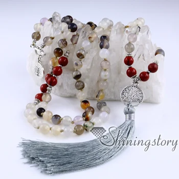 

mala beads wholesale 108 tibetan prayer beads celtic tree of life necklace healing crystal necklace yoga jewelry wholesale