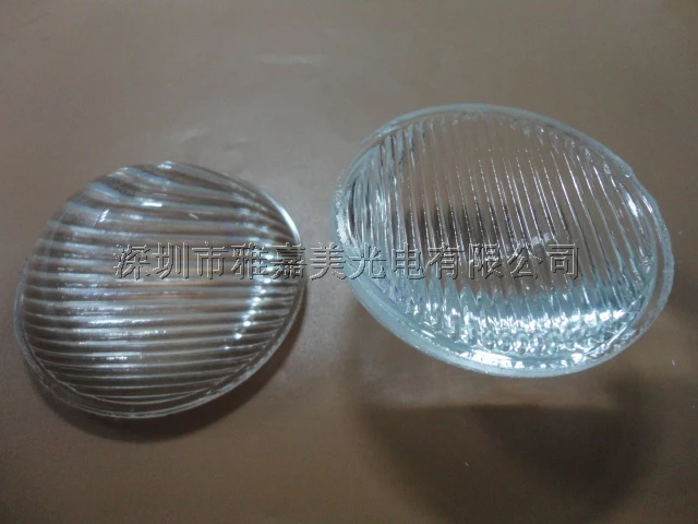 

optical glass convex lens Diameter 51MM Stripe LED Lens,High power LED lens