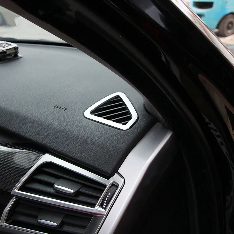 Стайлинг автомобиля хромированная приборная панель украшение для вентиляционного отверстия рамка Крышка отделка для BMW X5 F15 X6 F16-18 интерьерные аксессуары наклейки