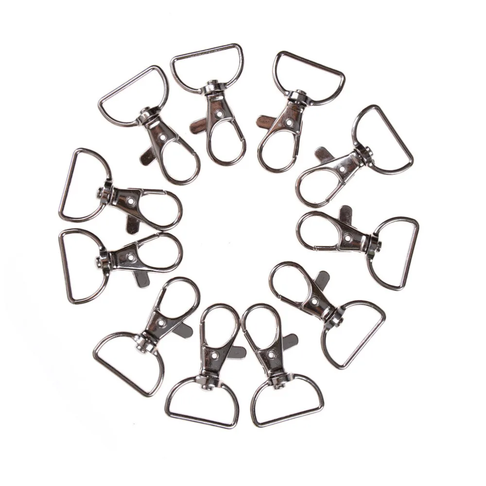 

HIGH QUALITY Zinc Alloy Metal Lanyard Hook Swivel Snap Hooks Key Chain Clasp Clips Lanyard Bag Hardware 10pcs/set