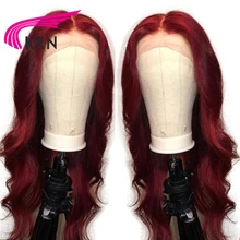 KRN 99J бразильский парик из человеческих волос с волнистым Омбре для волос, предварительно сорванные парики Remy Light Bleached Knots