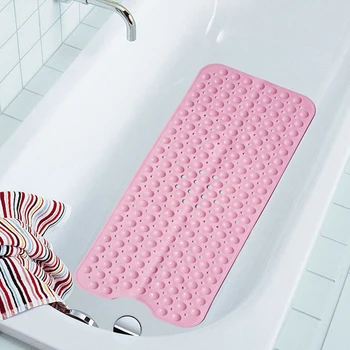 

1PC Rectangle PVC Anti-skid Bath Mat Soft Bathroom Massage Mat Suction Cup Non-slip Bathtub Carpet 40x100/39x69cm