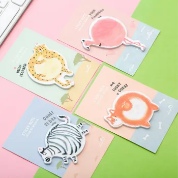 

4 Pcs/pack Kawaii Fat Animals Lazy Cat Sticky Notes Paper Memo Pads Sticker Diary Stationery Office School Supplies