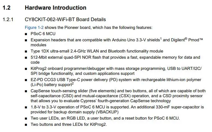 1 шт. x CY8CKIT-062-WIFI-BT ARM CY8CKIT-062-WiFi-BT PSoC 6 Pioneer Kit комплект для разработки