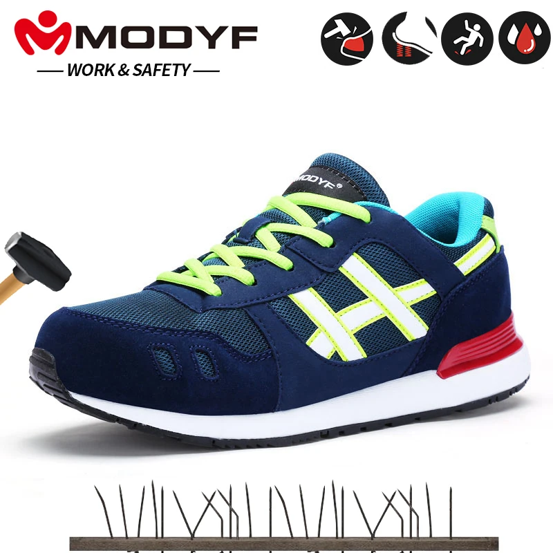 

Work Shoes Steel Toe for Men Safety Working Shoes Lightweight and Breathable Composite Toe Fashion Sneaker
