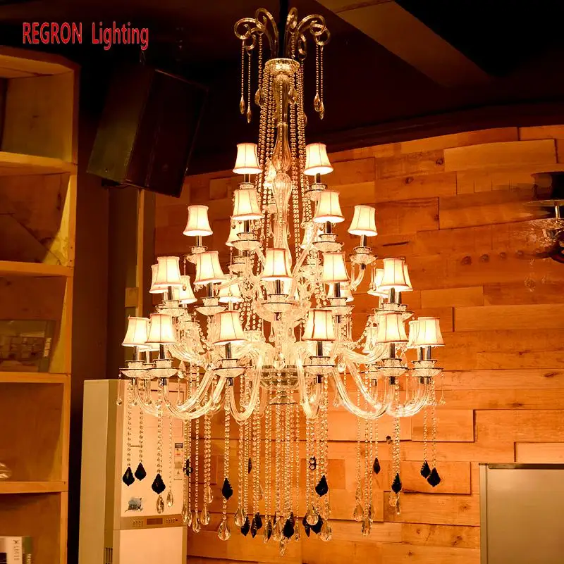 Regron мода люстра Led 33 Arms Роскошные хрустальные люстры свет Блестящий подвесной