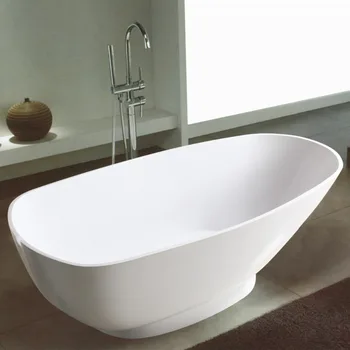 

Solid surface artificial stone freestanding bathtub