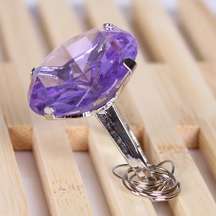 100pcs Diamond Engagement Ring Keychain Key Chain Keyring Wedding
