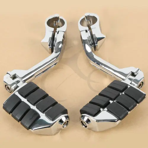 Long Mount 1 1/4 Bar Highway Foot Pegs Footrest For Harley Electra Road King Street Glide Honda VT600 VT750 VT1100 VT1300