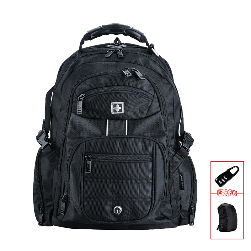 

Suissewin Men's business Backpacks Laptop School Backpack 17 inch mochila Laptop Backpack 15.6" Fashion Men's Travel Bagpack