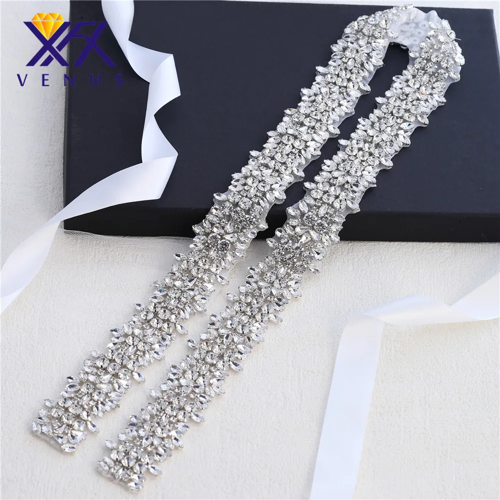 Wholesale Handmade Iron on rhinestone applique trim wedding crystal