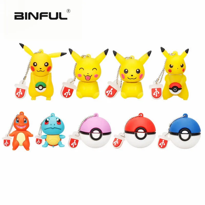 Usb флеш-накопитель 128 ГБ шариковая ручка эльфа 64 Гб pokemon Pikachu pendrive 32 ГБ 16 ГБ 8 ГБ 4 ГБ usb memory stick usb 2,0