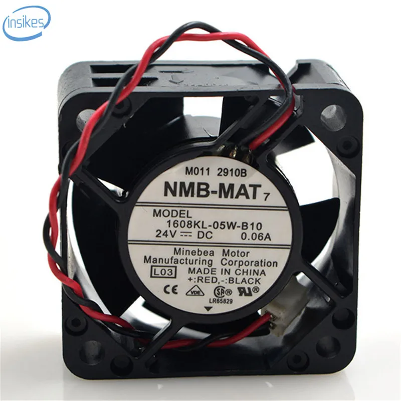 

NMB 1608KL-05W-B10 Computer Blower Cooling Axial Fan DC 24V 0.06A 4020 40*40*20mm 2 Wires