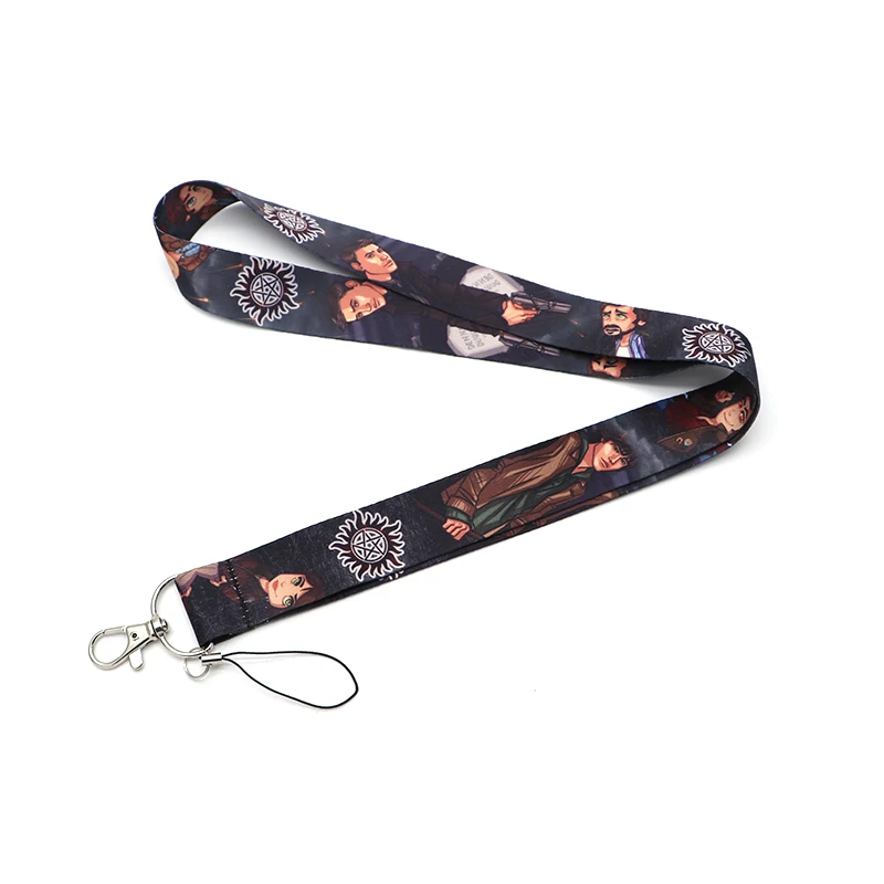 

30pcs/lot Lanyard For Keychain ID Card Pass SPN Supernatural Phone Badge Holder Hang Rope Lariat Lanyard Key Holder SC4581