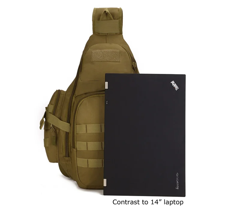 Защитный плюс 20-35L Тактический Слинг Сумка, 1" ноутбук водостойкий Молл военный рюкзак, Кемпинг Туризм Охота Спортивная Сумка