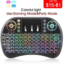

Viboton 2018 New i8 Mini 5 Colorful Backlight Wireless Keyboard Portable Touchpad Mouse Multicolored USB Gaming Keyboard ENG